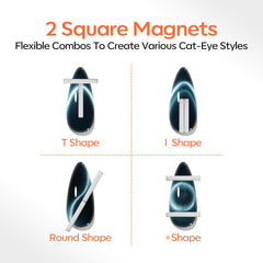 Modelones Cat Eye Magnet Set square magnet creates crisp square effects