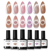 Modelones cat eye nail polish set with magnetic depth for chic looks.