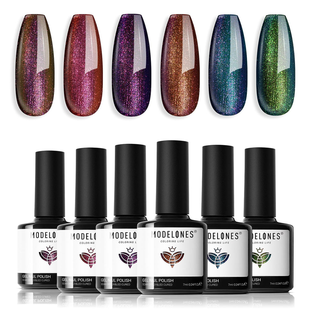 Modelones Chameleon Glitter Blue bottle with vibrant blue sparkle for dazzling nails