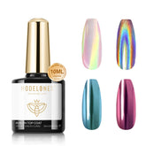 Modelones chrome top coat bottle shows a mirror gloss finish for chrome powder.