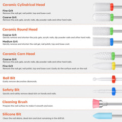 Modelones diamond carbide nail bit for fast shaping and prep