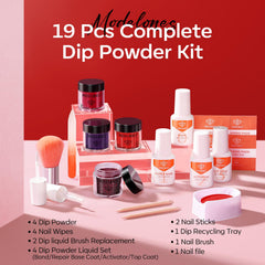 Modelones wine purple dip powder for elegant nails