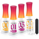 Modelones dip powder base coat promotes strong adhesion and nourishes nails.