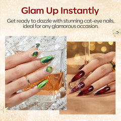 Modelones Pearl Gold gel color for luxurious metallic shine.