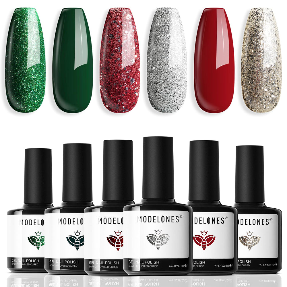 Modelones gel nail polish set with six colors for versatile at-home manicures.