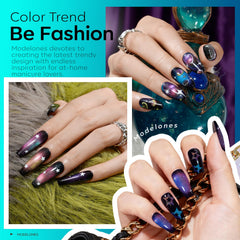 Modelones rainbow cat-eye color swatches illustrate vibrant options