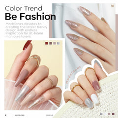 Modelones dark brown gel polish for a deep, sophisticated look