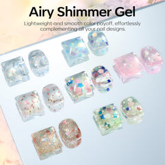 Modelones gel polish with pink stars for playful sparkle nails