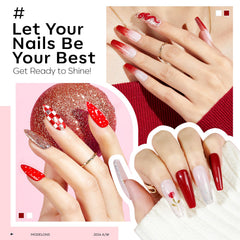 Modelones glitter champagne gel nail polish bottle for festive sparkle
