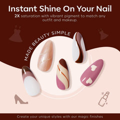 Modelones glitter pearl shade bottle highlights a sparkling finish.