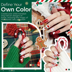Modelones Glitter Red shade delivers bright holiday glitter.