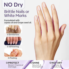 Modelones grape seed oil adds hydration during use.