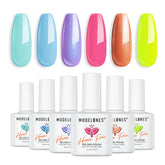 Modelones Halloween neon gel polish palette with bold colors for festive manicures