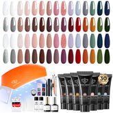 Modelones Hand to Toe poly nail gel kit setup for at-home mani-pedi