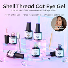 Modelones Iridescent Pearl Gel Nail Polish provides luminous depth with two coats.