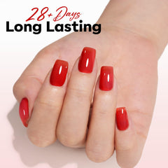 Modelones jelly gel polish swatches show translucent buildable color options