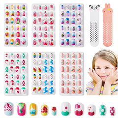 Modelones kids press-on nails 144-pcs pack offer quick, mess-free nail art.