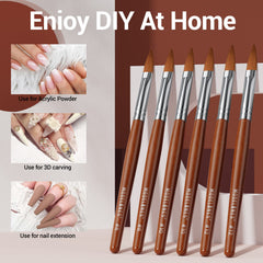 Modelones Kolinsky brush with wooden handle offers ergonomic comfort.