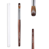 Modelones Kolinsky sable nail art brush with red wood handle for precise application.