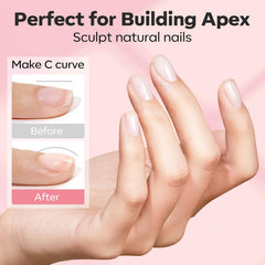 Modelones LED gel builder bottle for precise layering and natural-looking thickness.
