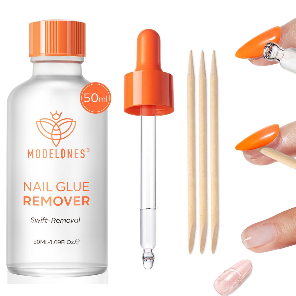 Modelones nail glue remover bottle in 60ml size for longer use.