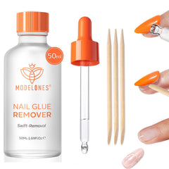 Modelones nail glue remover bottle in 60ml size for longer use.