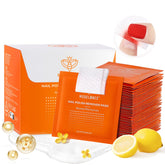Modelones nail polish remover pads, individually wrapped for convenient travel and quick polish removal.