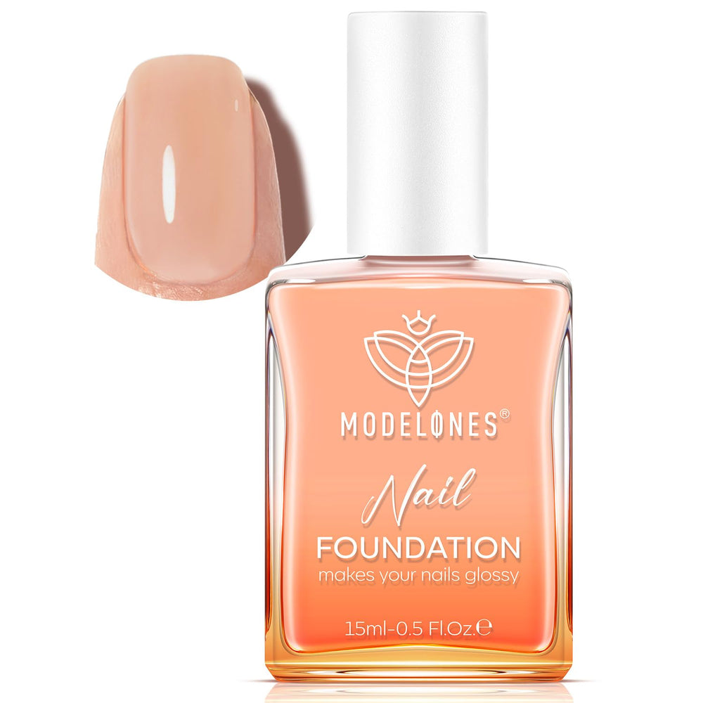 Modelones Nail Strengthener bottle close-up, reinforcing nails.