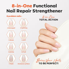 modelones brush application close-up shows smooth, even coat for damaged nails.