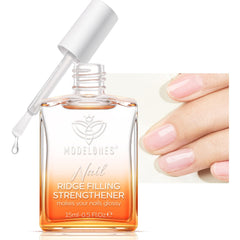 modelones nail strengthener clear bottle offers durable nail protection.