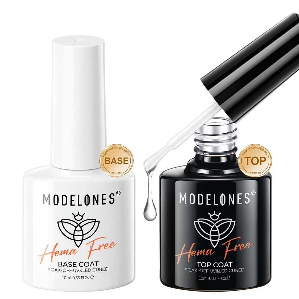 Modelones No Wipe Base Coat bottle for smooth foundation and chip resistance.