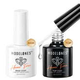 Modelones No Wipe Base Coat bottle for smooth foundation and chip resistance.