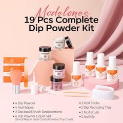 Modelones nude dip powder provides natural base for daily wear.