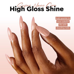 Close-up of the Modelones brush applying gel for smooth, even color.