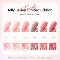 Modelones nude jelly nail polish milk-white for natural look