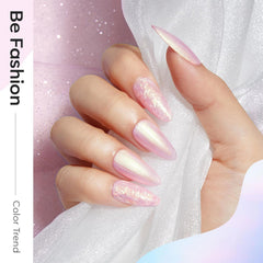 Close-up of swirl shell thread effect using Modelones gel polishes.