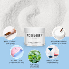 Modelones ultra-fine pigment powder detail for vibrant nails