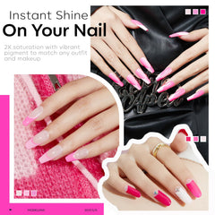 Modelones pink gel nail polish kit with color window design speeds shade selection.