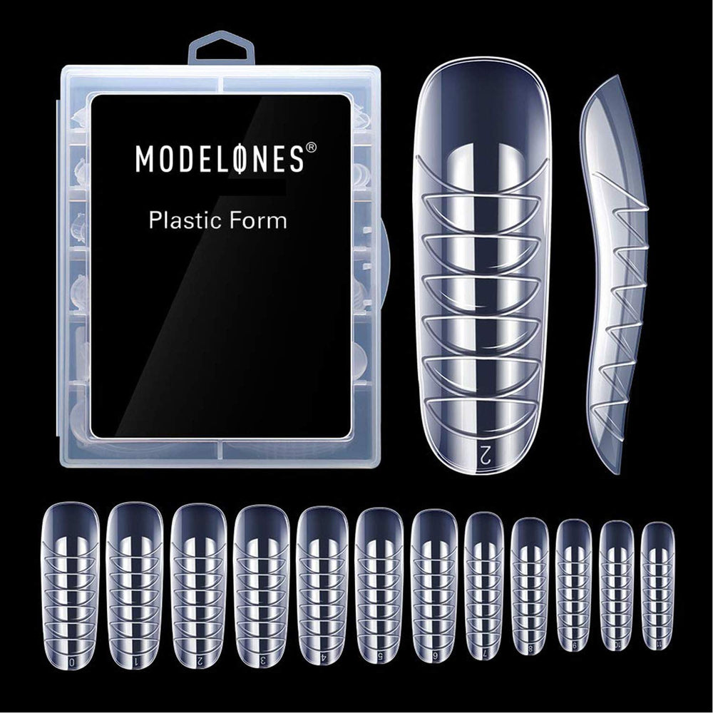 Modelones poly extension gel forms for quick, natural-looking nail length