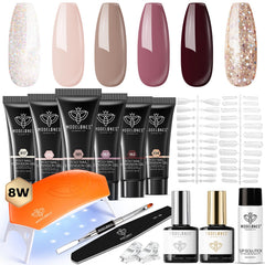 Modelones poly extension gel nail kit with six color options for versatile at‑home nails.