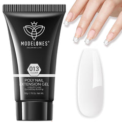 Modelones poly nail gel clear tube for precise extension applications