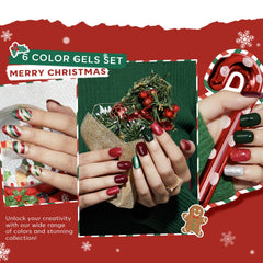Modelones red glitter acrylic powder adds bold holiday sparkle.