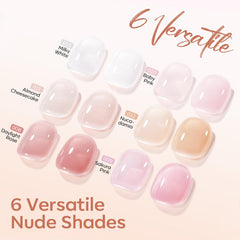 modelones Rubber Base Gel pink color swatch shows soft, flattering tone for daily nails.