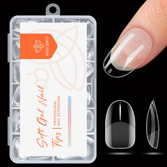 Modelones short oval nail tips pack for easy at-home DIY manicure.