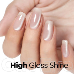 Modelones Silver Cat Eye Powder swatch displaying dynamic holo effect