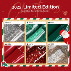 Modelones Sparkle Green shade adds festive sparkle for chic nails.