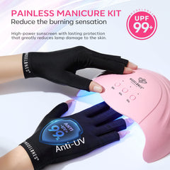 Modelones UPF99+ gloves provide 99% UV protection during curing.