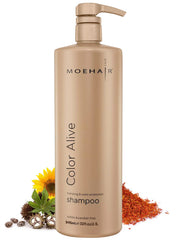 MOEHAIR Color Alive Shampoo bottle showing color protection and hydration.