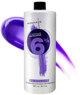 MOEHAIR hair color developer 6-percent delivers even lift for vibrant roots.