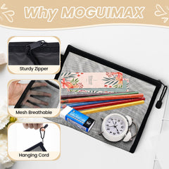 MOGUIMAX medium mesh bag with zipper for everyday use